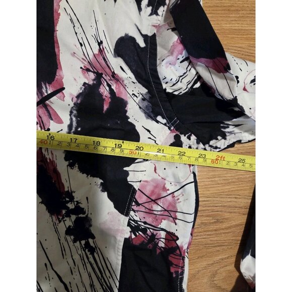 Au Noir Long Sleeves Shirt Size 5 Black White and Pink Pre-Owned - Picture 8 of 8